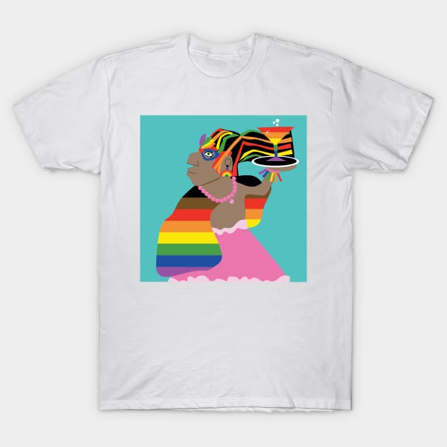 Pride Aztec with Cocktail with background T-Shirt by Edofest